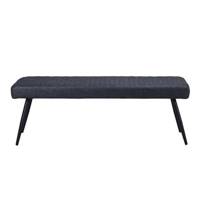 Banco de jantar preto longo