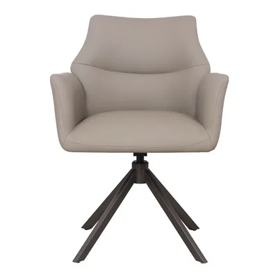 Poltronas giratórias de couro